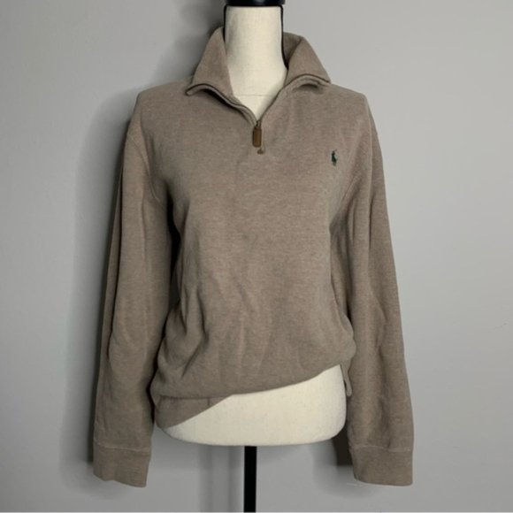 Ralph Lauren Other - Polo Ralph Lauren Tan Oversized Preppy Vintage V Neck Cotton Pullover Sweater